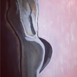 Acrylic painting, named Pearls.